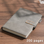 Vintage A5 leather notebook with personalized soft cover - perfect for business meetings and college life