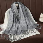 2025 new ethnic style retro shawl cashew flower geometric scarf cloak tassel scarf multi-color variety options available