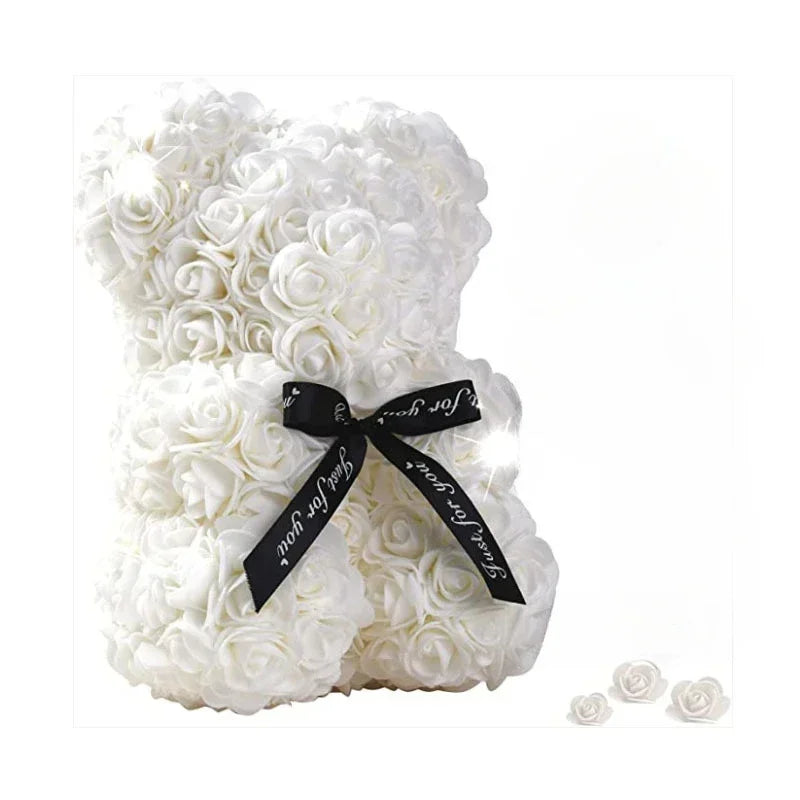 Artificial Flower Eternal Rose Teddy Bear for Mom Mother's Day Birthday Valentine's Day Anniversary Gifts &Artificial Room Decor