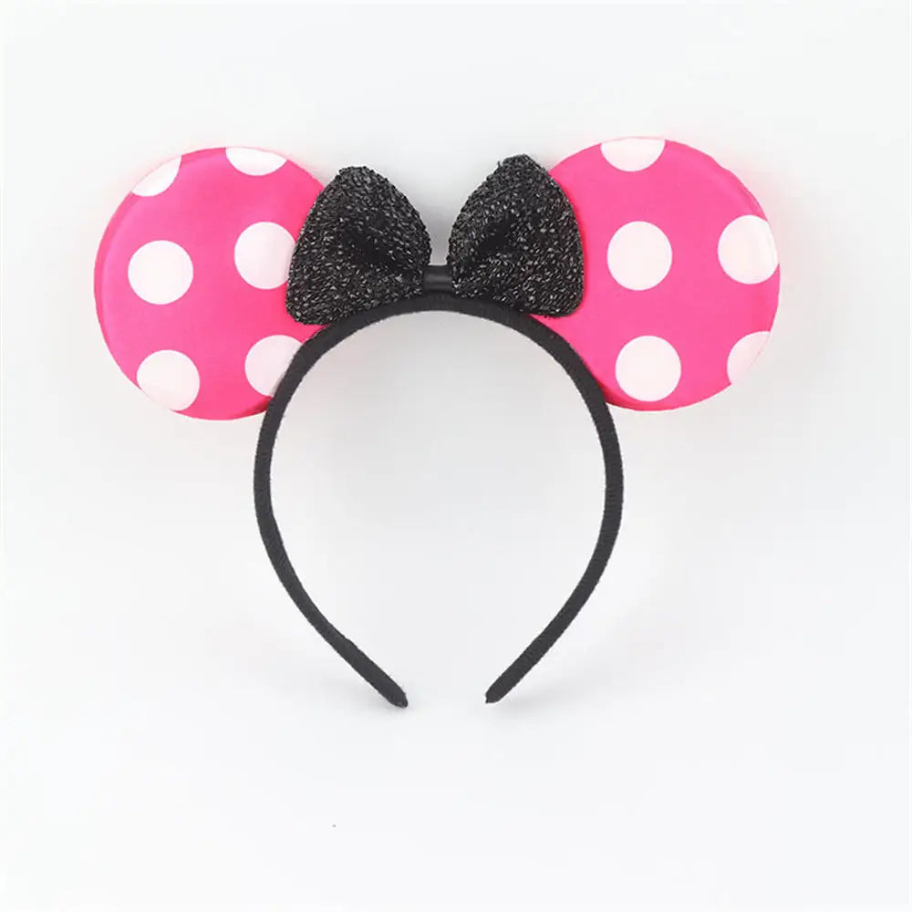 Knot Accessories Minnie Hairbands Favors Mom Lovely Ears Kids Mickey Headbands Hair Boys Party Sequin Baby Birthday Bows Girls
