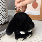 15cm Women's Rabbit Fur Keychain Bag Car Pendant Jewelry Decoration Fashionable Accessory for Bags And Gifts