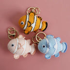 Ocean Animal Crochet Keychain Tropical Fish Bag Charm