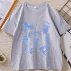 Vintage Jellyfish T-Shirt Summer Ocean Tee Sea Creature Top Beach Lover Gift Men Women Casual Round Neck Printed T Shirt