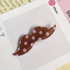 1/4pcs Mustache Hair Clip Polka Dot Y2K Retro Clips Fun Quirky Bangs Side Hairpins Harajuku Style Headwear Accessory Decoration