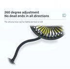 SEAMETAL Car Electric Fan Strong Wind 3-Speed Cooling Fan for Rear Seat Passenger Portable 360 Degree Rotatable Car Air Fan