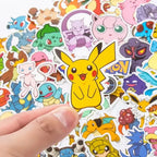 100/200/300Pcs Pokemon Kawaii Pikachu Stickers Decoration Decals Laptop Skateboard Car Luggage Phone Waterproof Sticker Toy