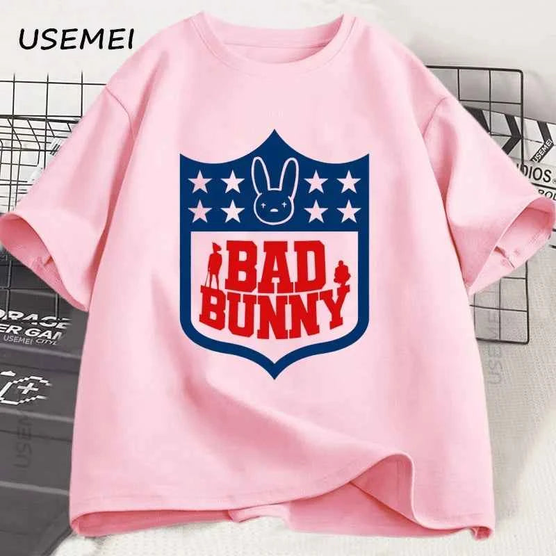 Bad Bunny Football Printed Tshirts Men Women Short Sleeeve Tshirt Printed Graphic T Shirts High Quality T-shirt Men's Clothes