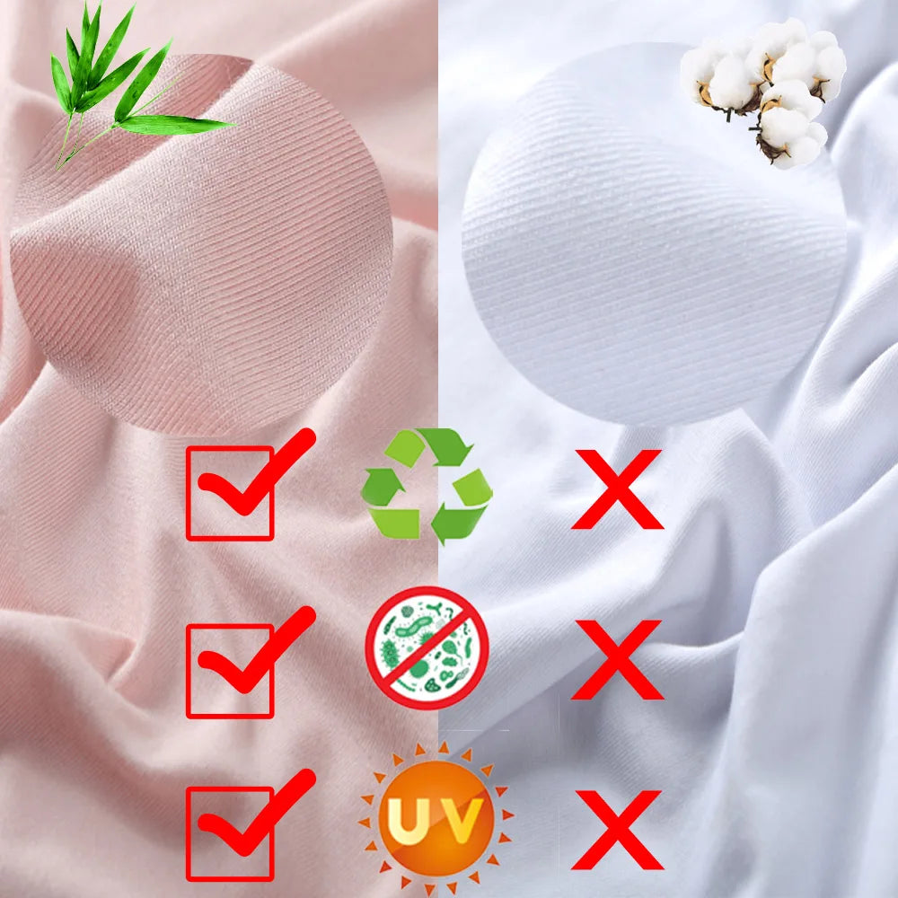 2 Packs Bamboo Fiber Round Neck T-shirts Short Sleeve Classic Tees Sweat-absorbent Gym Man Undershirt Solid Color Tee Black New