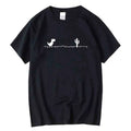Men High Quality Cotton Blend Funny Dinosaur Print T Shirt Loose O-neck Summer Cool Men Tshirt Short Sleeve T-shirt Male Tee Top