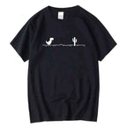 Men High Quality Cotton Blend Funny Dinosaur Print T Shirt Loose O-neck Summer Cool Men Tshirt Short Sleeve T-shirt Male Tee Top