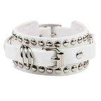 Black Leather Wristband Bracelet Cuff Goth Gothic Punk Bracelets Women Men Spikes Rivet Stud Bangle Cosplay Rock Unisex Jewelry