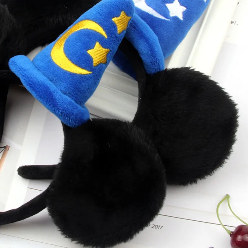 2026 Mickey Mouse Plush Magic House Disney Headwear Cosplay Decoration Christmas Party Cloth Hair Band Adult Kids Halloween Part