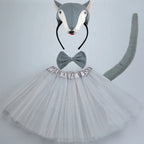 Animals  Children  Headband Tutu Skirt Tail Bow Kids  Girl Party Props Elephant Tiger Fox     Halloween Costume Cosplay