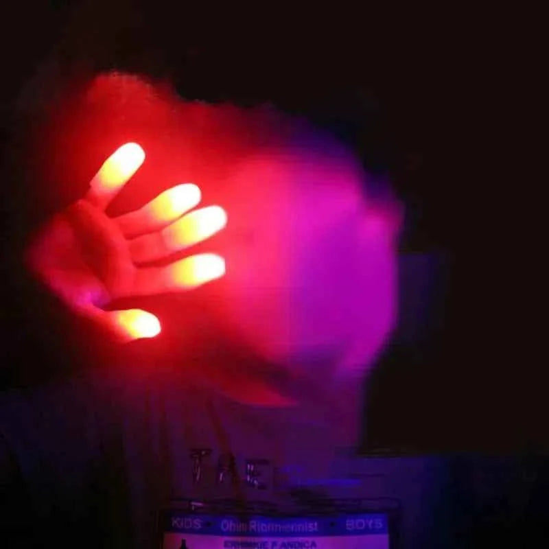 2/4/6pcs Magic Light Up Finger Fingers LED Tricks Thumb Props Christmas Christmas Festival Party Novelty Funny Toys