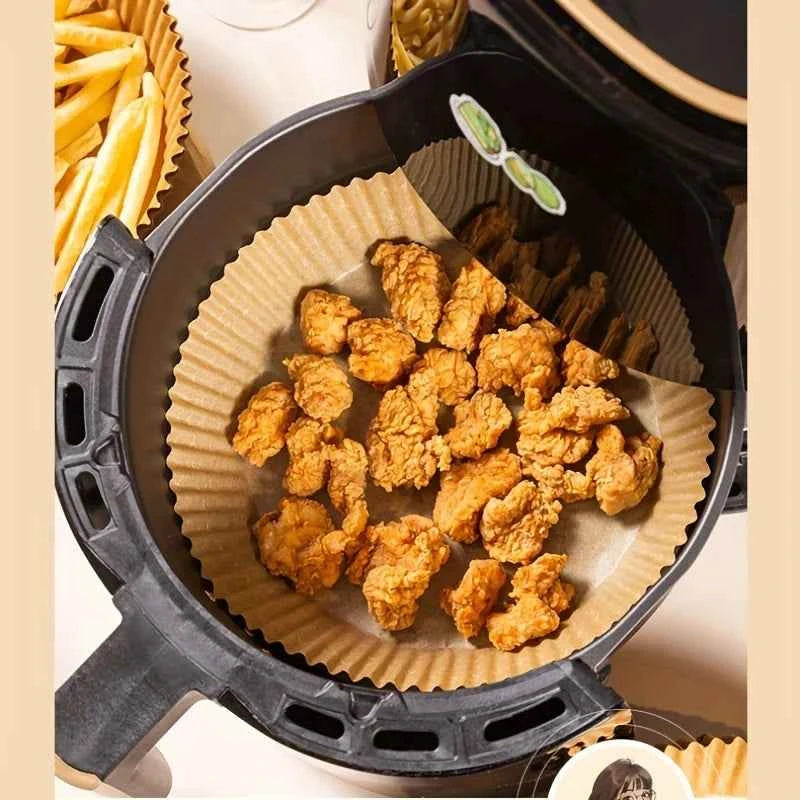 Disposable Air Fryer Paper Liners – Oil Proof Non-Stick Parchment Baking Paper