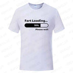 Huge Fart Loading Men's T-shirt Humor Tee Joke Gag Tshirt for Dad Gifts Guys Male Clothes Short Sleeve Tees Funny Graphic Tops