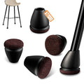 16PCS Black Chair Leg Protectors Foot Cover Diagonal with Thick Wrap Felt Pads Silicone Furniture Table Feet For Hardwood Floors