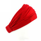 New Summer Women Solid Cotton Headband Elastic Wide Soft Girls Sports Yoga Knotted Headband Running Sweatband For Tennis Gym
