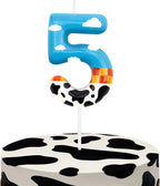 Toy Inspire Game Story 7th Birthday Number Candles, Number 7 Candle Cake Toppers for Cartoon Story Themed Parties, 7th Birthday