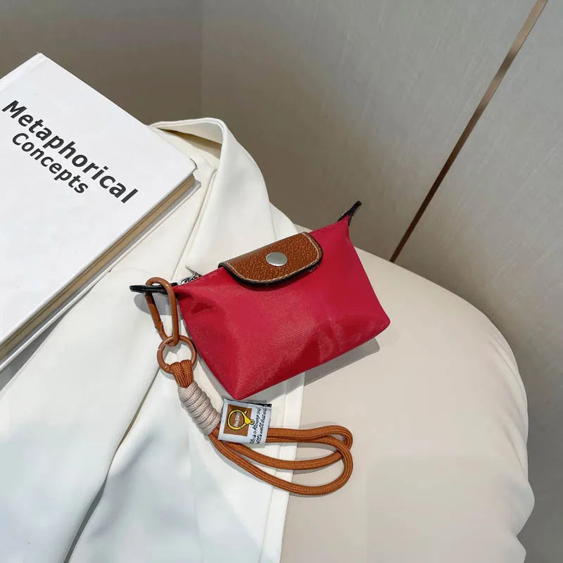 Hot Selling Exquisite Fashion Mini Handbag Wallet Simple Solid Color Ins Korean Style Storage Makeupbag Girl Women Birthday Gift