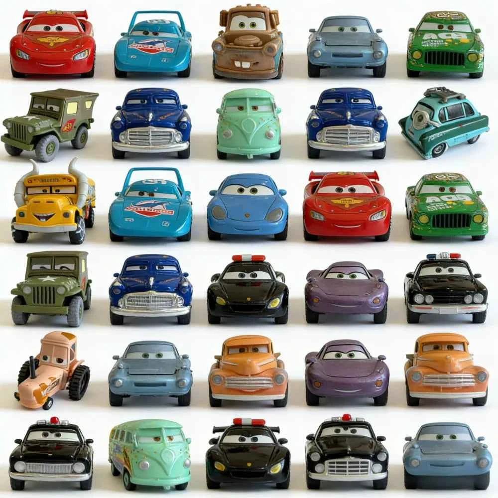 IN STOCK 2026 Disney Pixar Cars Lightning McQueen Mater 1：55 Metal Model Racing Car Toys Children's Birthday NEWYEAR Gifts