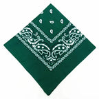 1-4Pcs Fashion Hip Hop Cotton Bandana Square Scarf 54cm*54cm Black Red Paisley Headband Printed For Women/Men/Boys/Girls