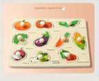 Montessori early education geometry beginner puzzle board, hand-held fixed board puzzle development, puzzle block shape matching