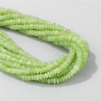 Natural Flat Round Stone Beads Abacus Shape Jaspers Quartzs Gems Beads For DIY Necklace Earrings Jewelry Making Accessori 2*4mm