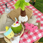 Lemonade Coconut Plush Toy – Very Soft Palm Tree & Red Coral Cartoon Doll, Cute Home Décor & Christmas Gift