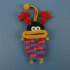 Funny Fruit Sausage Mouth Crochet Keychain Key Holder