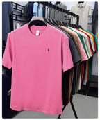 100% cotton men's short sleeve T-shirt fashion brand Paul Pony embroidery summer new high-end comfortable casual round neck top