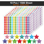 450-3000 Sheet Happy Face Stars Reward Sign Stickers Pack DIY Skateboard Suitcase Stationery Decals Decor Phone Laptop Gift Toys
