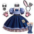 Disney Baby Girls Cosplay Zootopia Judy Bunny Costume For Children carnival Festival Dress Rabbit Police Zoo Fancy Clothes 2026
