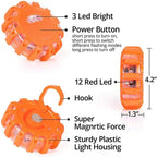 1/2/3/4/6/8/10/12Pcs LED Warning Light Built-in Battery 9Mode Safety Flare Dash Emergency Flashing Lamp Portable Strobe Light