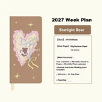 Kinbor 2027 Pocket Weekly Planner Notebook Limited Edition Week Journal Notebook Monthly Yearly Planning Book Travel Recording