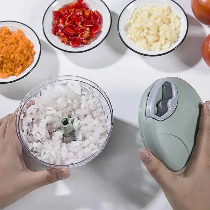 Home Kitchen Manual Ginger Grinder Garlic Mud Splasher Multifunctional Vegetable Cutter Handheld Meat Grinder Modern Minimalist