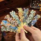 1 Pc Vintage Artistic Metal Bookmark, Hollow Painting Design With Long Tassel For Office Book Lovers Reading Gift Stationery
