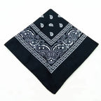 1-4Pcs Fashion Hip Hop Cotton Bandana Square Scarf 54cm*54cm Black Red Paisley Headband Printed For Women/Men/Boys/Girls