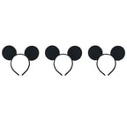 3/6/12pcs/lot Girls Mouse Ears Solid Bow Ears Headband for Birthday Party Supplies and Mouse Themed Costume Cosplay Decoration