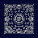 70CM Oversized Hip Hop Amoeba Cashew Cotton Square Bandana Scarf Headband Black Paisley Gifts For Men/Boys/Girls