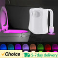 HOMEFISH Wireless Motion Sensor LED Night Light RGB 8 Colors Toilet Bathroom Atmosphere Colorful Lamp Sensor LED Night Lights