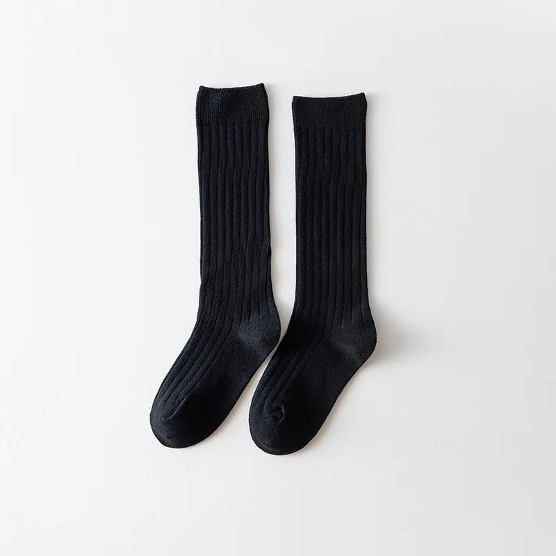 0-12Y Teenage Boys And Girls Cotton Socks Casual Ribbed Knee High Kids Long Tube Socks Baby Stocking Winter Children Sock School