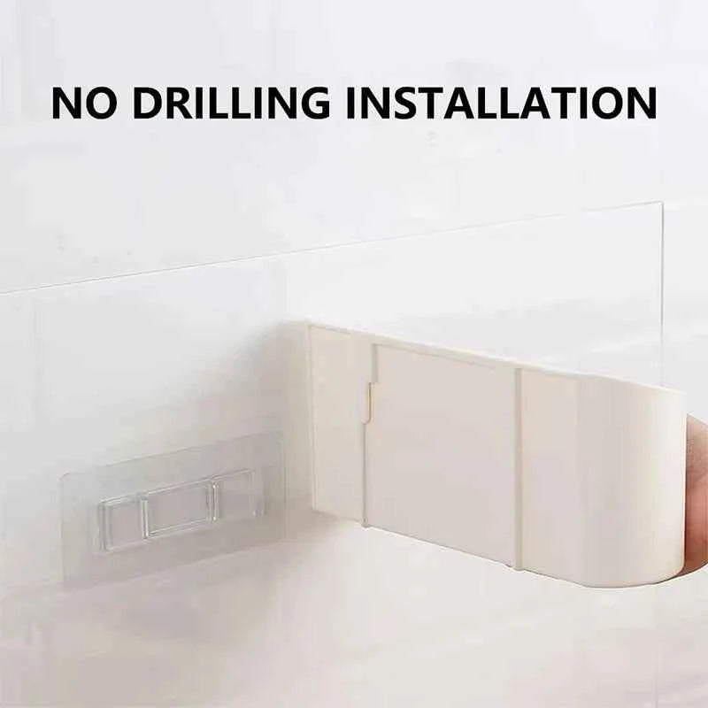 Kitchen Wall-mounted Adhesive Storage Rack Multifunctional Cabinet Door Storage Box Under Sink Drawer Shelf Bathroom Organizer