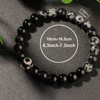Eye Bracelets for Women Cute Spring Summer Beach Holiday Jewelry Natural Stone Beads Bangles Purple Black Gray Beads Bracelts