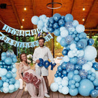 Blue Balloons Garland Arch Kit Birthday Party Decoration Kids Boy Wedding Birthday Party Supplies Baby Shower Decor Latex Ballon