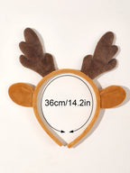 1Pcs Deer Antlers Headband for Women Girl Cute Reindeer Horns Ears Costume Accessories for Halloween Christmas Cosplay Supplies