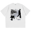 Men Tshirt Cotton Short Sleeve Shadow Print Y2k Top Tees Harajuku Streetwear Vintage Graphic Korean Aesthetic Clothing