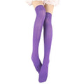 Sexy Black White Soild Color Long Socks Women Over Knee Thigh High Over The Knee Stockings Lolita Ladies Girls Warm Knee Socks