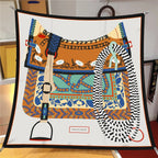 Brand Silk Scarves Colour Horse 100% Silk Scarf Women Shawls Luxury Design Hijab Scarf Fashion Square Scarves Neckerchief