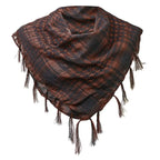 Houndstooth Scarf Plaid Hijab Bandana Hiking Scarves Arab Tactical Elegant Womens Shawl Shemagh Light Tassel For Men 100X100cm